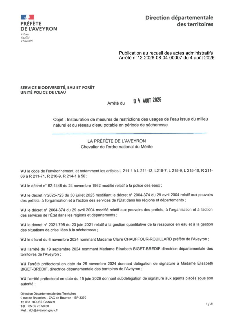 Arrêté n°12-2026-08-04-00007 du 4 août 2026